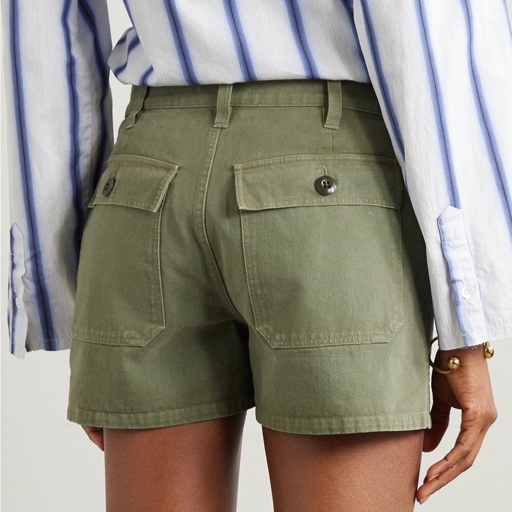 💯 cotton VINTAGE cargo green shorts